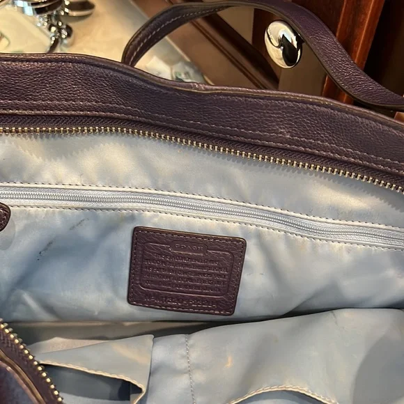 Coach Purple/blue tote - Picture 7 of 12